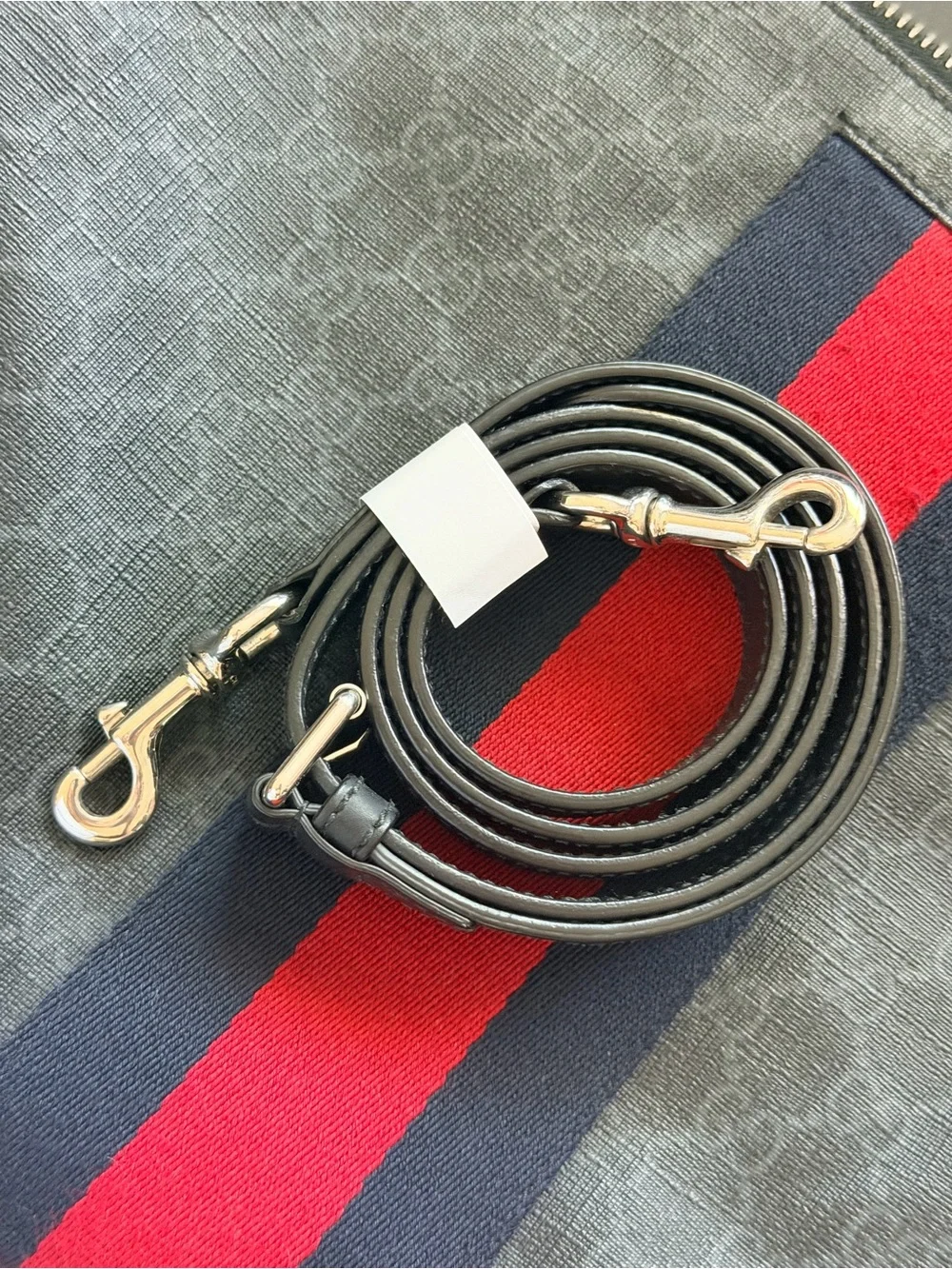 Gucci Black & Red Web Stripe Men's Messenger Pouch